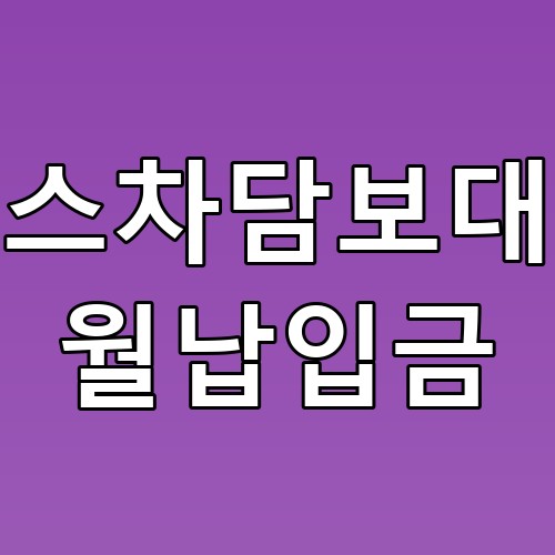 리스차담보대출 월납입금 꿀팁과 조건